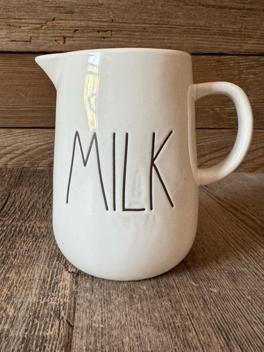 Rae Dunn White Ceramic Milk Pitcher